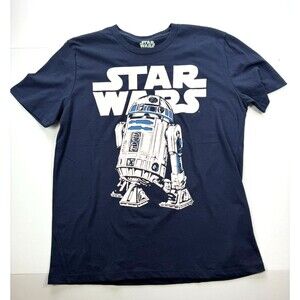 Star Wars R2-D2 Graphic T-Shirt Men’s Medium Navy Blue Fifth Sun Droid Tee